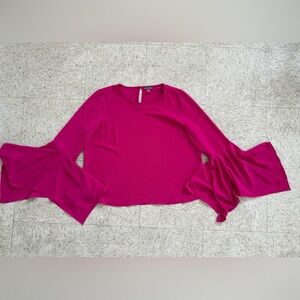 Vince Camuto Pink Bell Sleeve Crop Blouse full color
